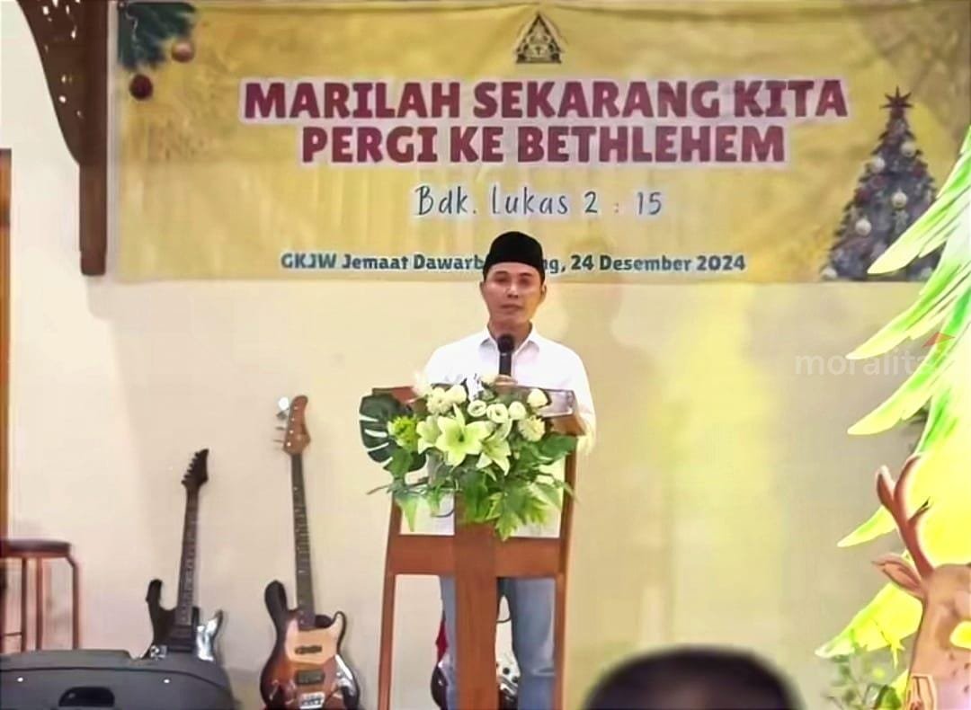 Perayaan Natal, Gus Barra Bupati Mojokerto Terpilih Datang Langsung ke Gereja