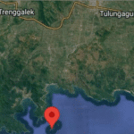 Peta wilayah Trenggalek dan Tulungangung.