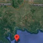 Peta wilayah Trenggalek dan Tulungangung.