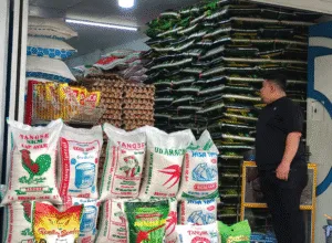 Toko penjual bahan pokok rumah tangga dan berbagai macam beras.