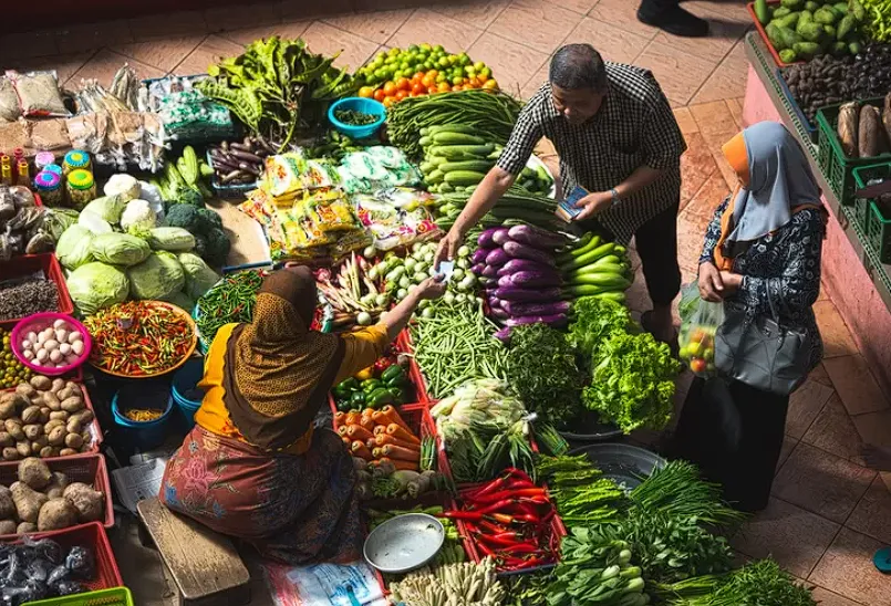 Ilustrasi foto suasana di pasar tradisional.