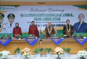 Acara visitasi sekaligus pemberian apresiasi penghargaan bintang tiga transformasi digital dari BPJS Kesehatan kepada Rumah Sakit Umum Daerah dr. H. Moh. Anwar Sumenep, Jum'at(11/7).