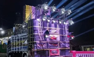 Salah satu Sound Horeg saat tampil acara Karnaval.