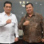 Bupati Jombang, H. Warsubi melakukan kunjungan kerja ke Wakil Menteri Desa, Pembangunan Daerah Tertinggal, dan Transmigrasi (Wamendes PDTT), Ahmad Riza Patria, di kantor Kemendes PDTT, Jakarta, pada Selasa (5/8).