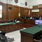Sidang kasus korupsi Kepala Desa nonaktif Kradinan, Kecamatan Pagerwojo, Kabupaten Tulungagung.