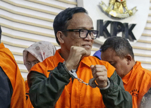 Immanuel Ebenezer Gerungan, salah satu tersangka tersangka dalam kasus dugaan pemerasan terkait pengurusan sertifikat keselamatan dan kesehatan kerja (K3) di Kementerian Ketenagakerjaan.