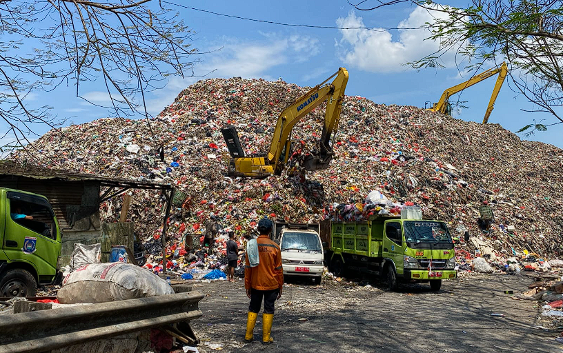 Kondisi TPA Cipeucang di Tangsel.