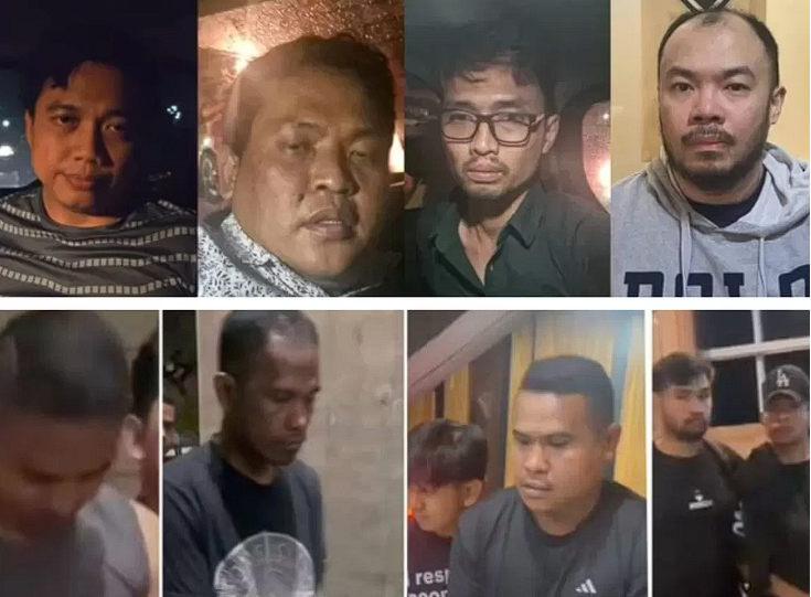 Tampang para pelaku penculik dan pembunuhan sadis Kepala Kantor Cabang Pembantu (KCP) BRI Cempaka Putih, Mohammad Ilham Pradipta (37).