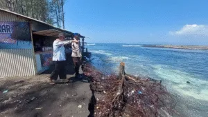 Gelombang tinggi yang melanda kawasan pesisir selatan Jember berdampak serius hingga menyebabkan kerusakan terhadap keberlangsungan usaha warga di sekitar Pantai Cemara, Dusun Getem, Desa Mojomulyo, Kecamatan Puger.