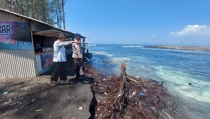 Gelombang tinggi yang melanda kawasan pesisir selatan Jember berdampak serius hingga menyebabkan kerusakan terhadap keberlangsungan usaha warga di sekitar Pantai Cemara, Dusun Getem, Desa Mojomulyo, Kecamatan Puger.