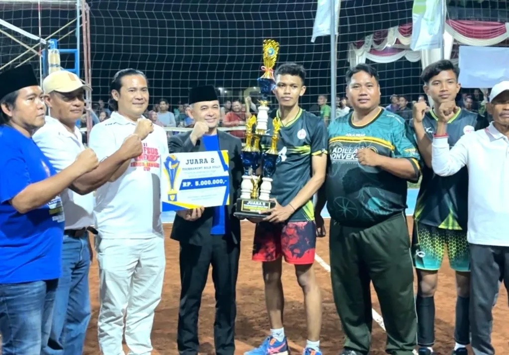 Final Turnamen Voli Antar Desa Stafsus Kemendes feat Kades Canggu Cup Mojokerto, Desa Mlirip Juara Bertahan