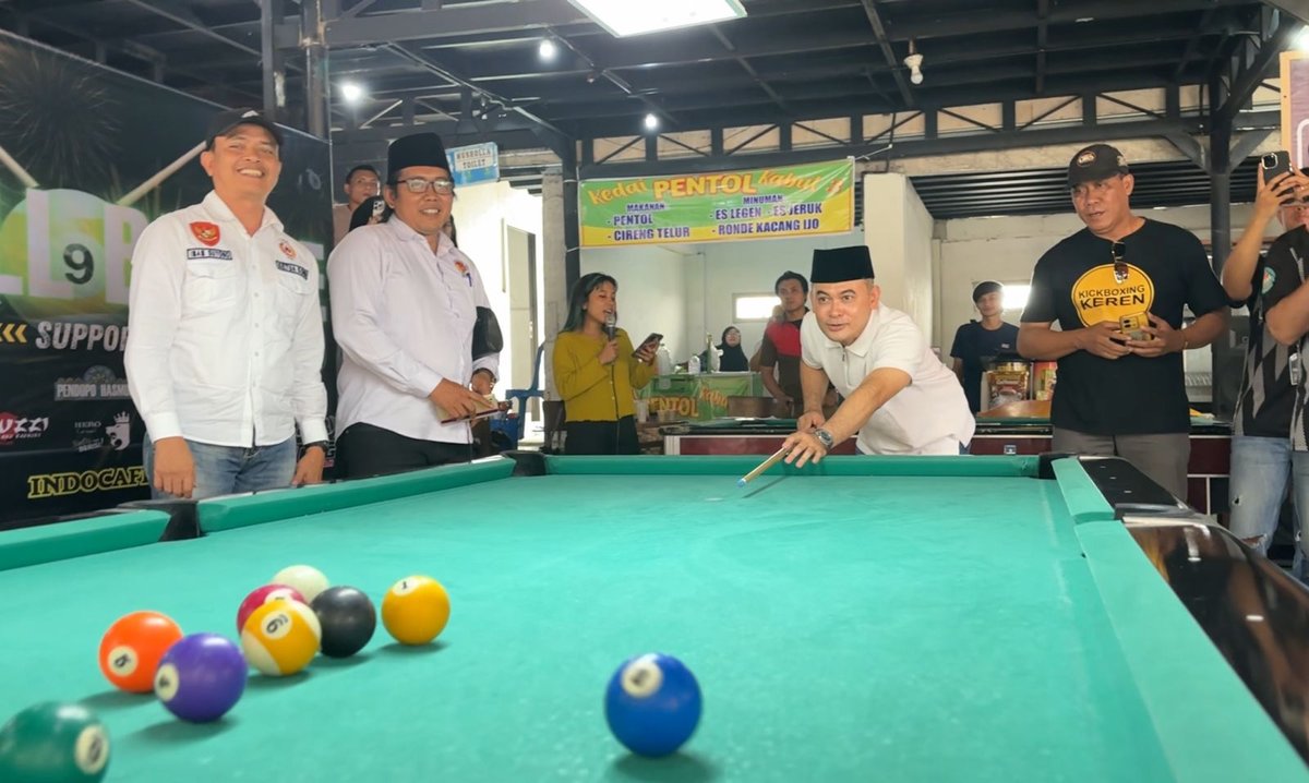 Turnamen Biliar Nine Ball Piala Stafsus Kemendes Titik Nol Pacet, Dorong Kreativitas Pemuda dan Ekonomi Kreatif Mojokerto