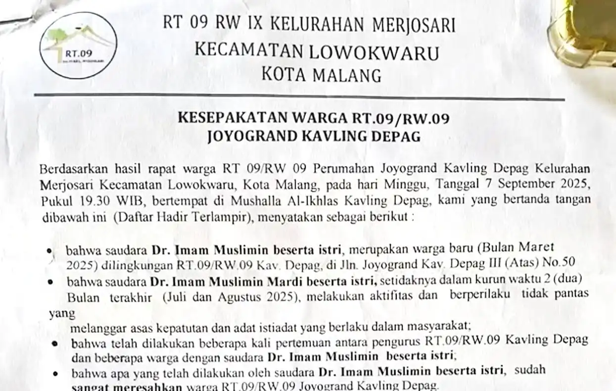 Pasca Diusir Warga, Eks Dosen UIN Malang Sebut Jual Rumahnya Joyogrand Malang