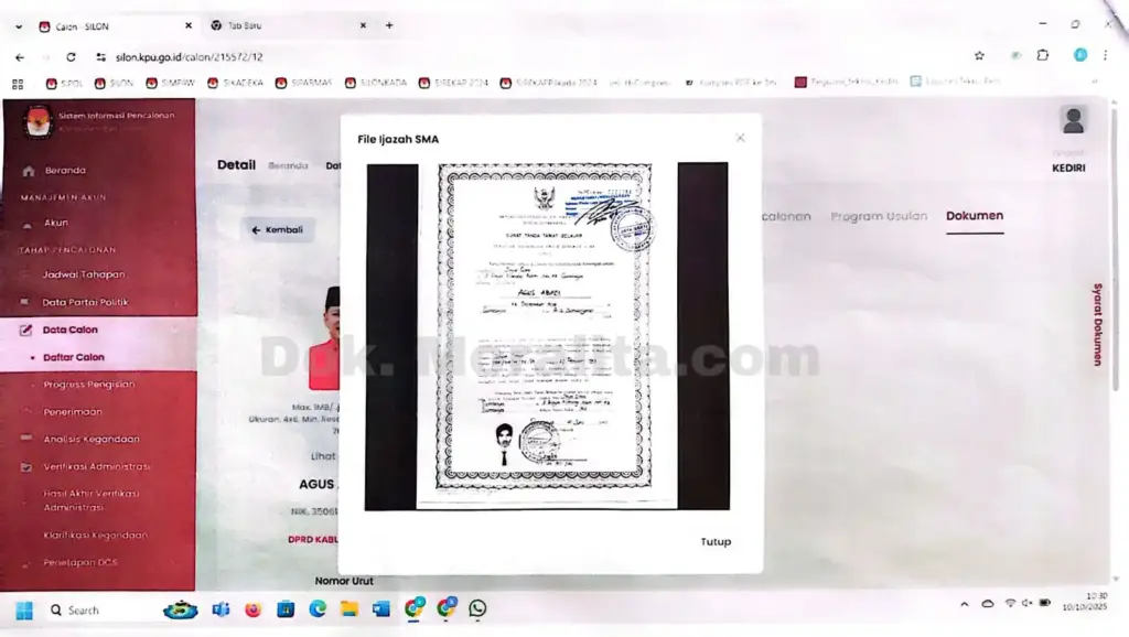 Fakta Ijazah Palsu DPRD Kabupaten Kediri Kian Terang, KPU Ungkap Data Silon, Partai Masih Bungkam 3 Fakta Ijazah Palsu DPRD Kabupaten Kediri Kian Terang, KPU Ungkap Data Silon, Partai Masih Bungkam