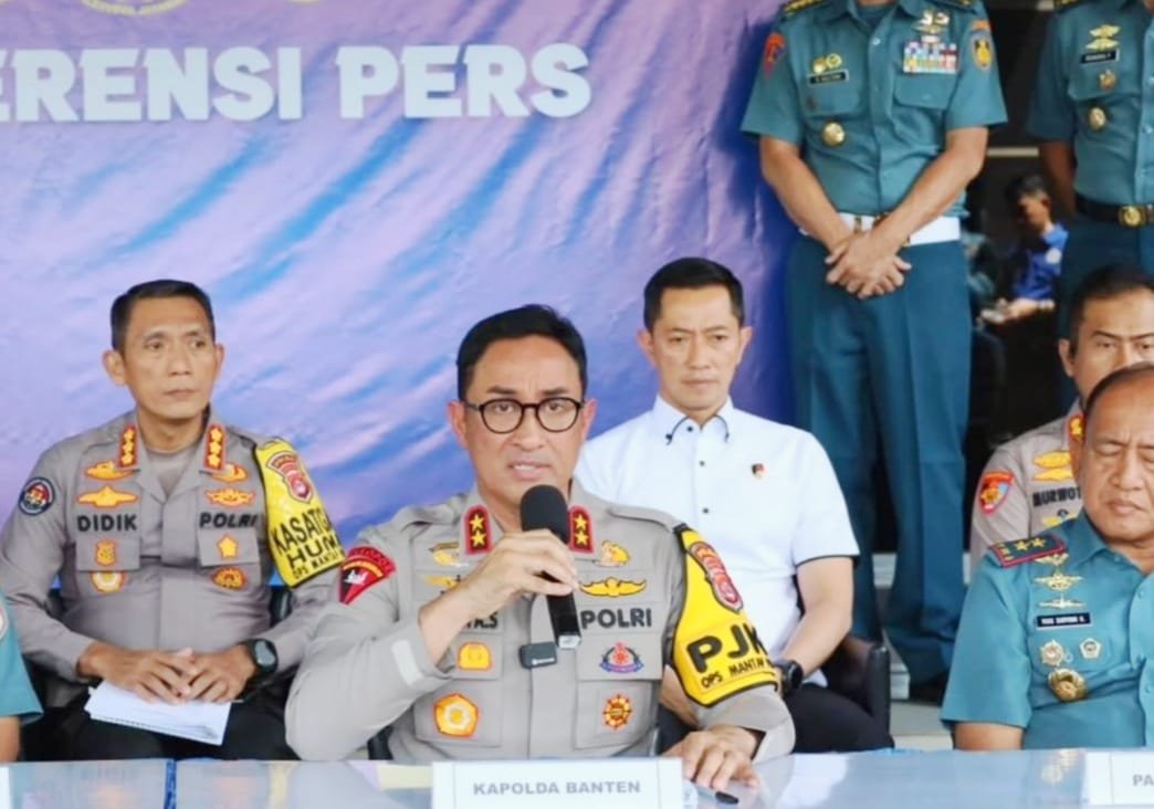 Kapolda Banten, Irjen Suyudi Ario Seto sampaikan penjelasan saat konferensi pers