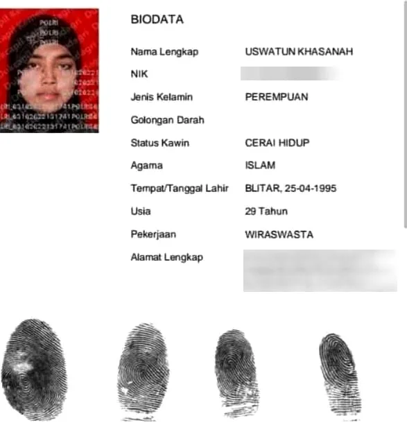 Uswatun Khasanah Janda asal Blitar Mayat Wanita di Dalam Koper Merah di Ngawi, Hasil Keterangan Keluarga 4 Uswatun Khasanah Janda asal Blitar Mayat Wanita di Dalam Koper Merah di Ngawi, Hasil Keterangan Keluarga