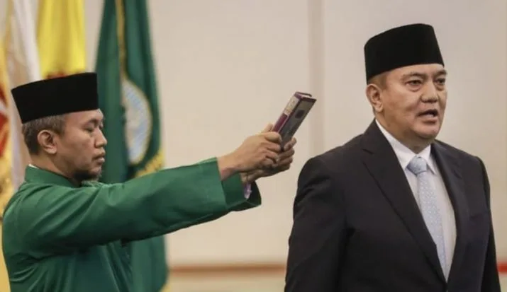 Sekretaris Jenderal DPD yang baru Irjen Pol Mohammad Iqbal mengucap sumpah jabatan saat pelantikan
