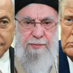 Perdana Menteri Israel Benjamin Netanyahu, Pimpinan Tertinggi Iran Ayatollah Ali Khamenei, Presiden Donal Trump.