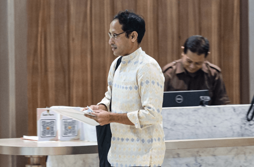 Mantan Menteri Pendidikan, Kebudayaan, Riset, dan Teknologi (Mendikbudristek), Nadiem Anwar Makarim.