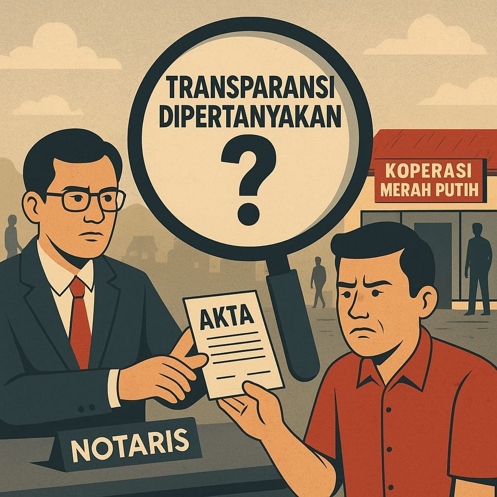 Ilustrasi Pengaturan Notaris dalam Pembentukan Koperasi Merah Putih di Aceh Utara: Transparansi Dipertanyakan