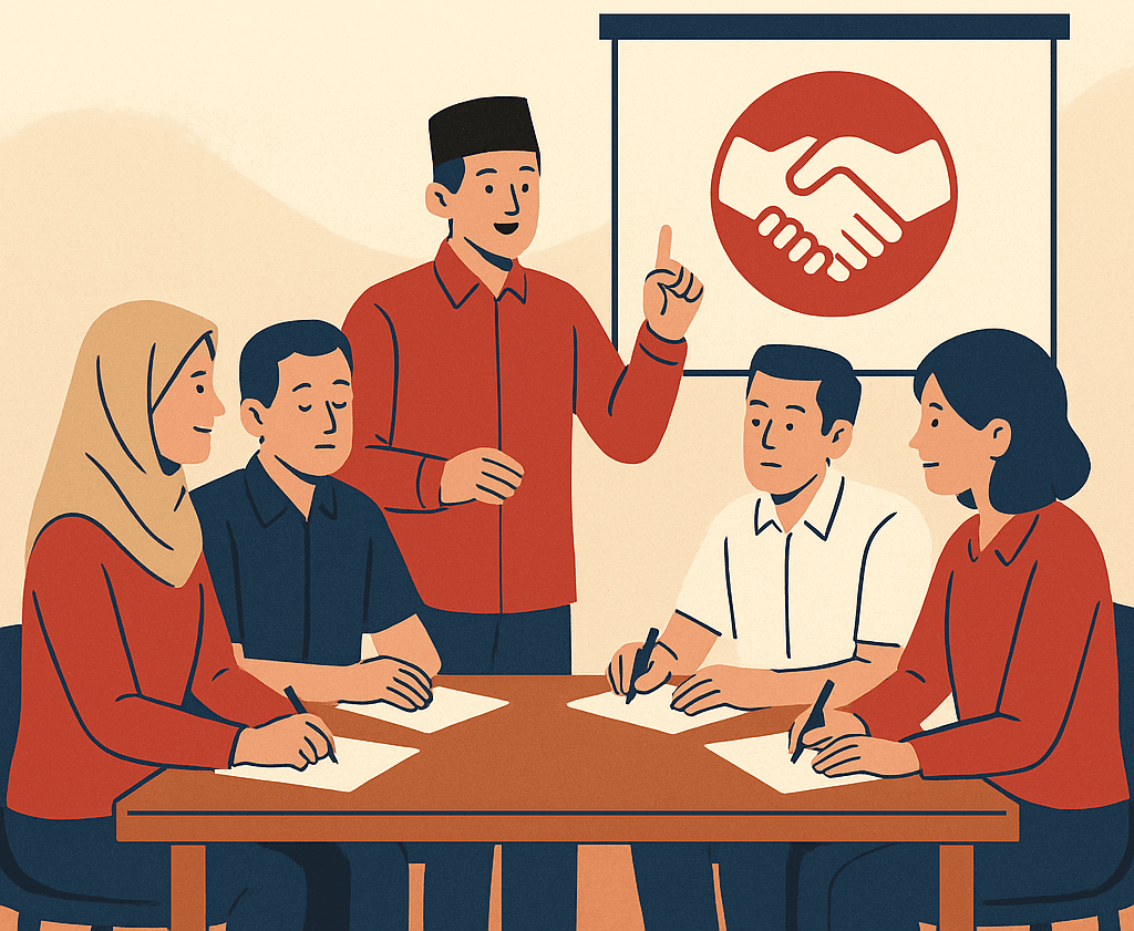 ilustrasi Musdesus pembentukan Koperasi Merah Putih